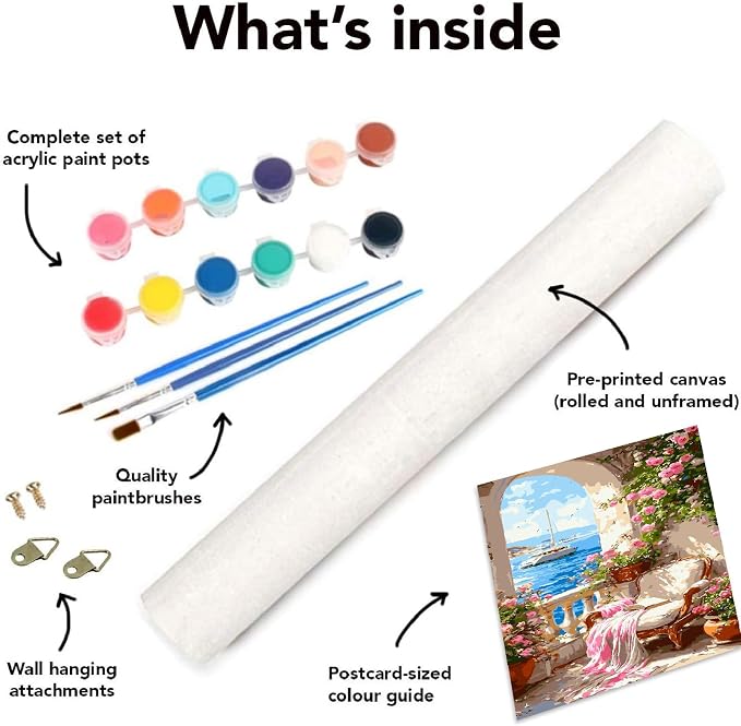 YarnMate Scenery Paint by Numbers for Adults,Resting by Lake Paint by Number for Adults Beginner,Easy Acrylic Paint by Number on Canvas for Relax and Home Wall Decor 16X20 Inch (Without Frame)