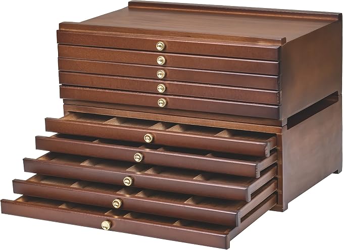 MEEDEN 10-Drawer Art Supply Storage Box: Beech Wood Art Organizer Box
