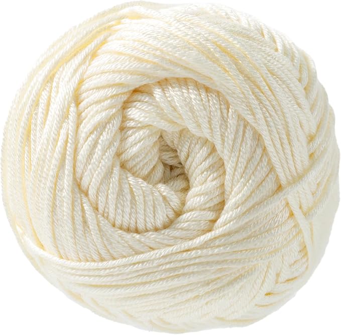 Loops & Threads Silky Soft Yarn - Yarn for Knitting, Crochet, Weaving, and Arts & Crafts - White, Bamboo, 3.5 oz