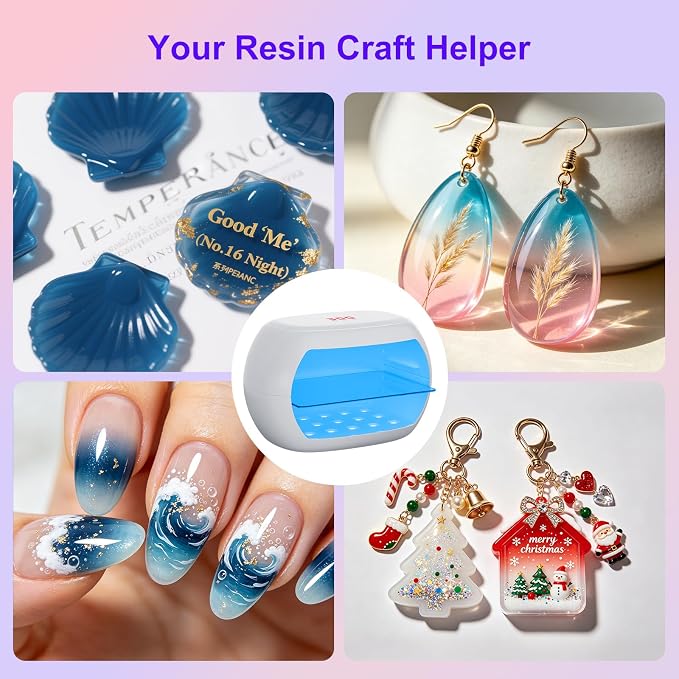 UV Light for Resin,360° Ring Dual-Layer & Adjustable Time Setting (1/3/5min) UV Resin Light,30 LED High-Powered UV Lamp for Resin Curing,Fast Curing Lamp for Resin Molds,DIY Crafts Decor (Pearl)
