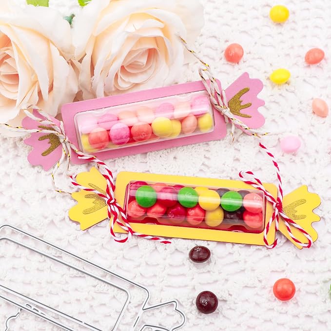 BAOFALI 40PCS Small 3.4x1.4inch Plastic Clear Rectangle Domes; Self-Adhesive for DIY Lip Balm Pouches Money Holder Candies Craft Gift Cards Shaker Card Making Scrapbooking Tool