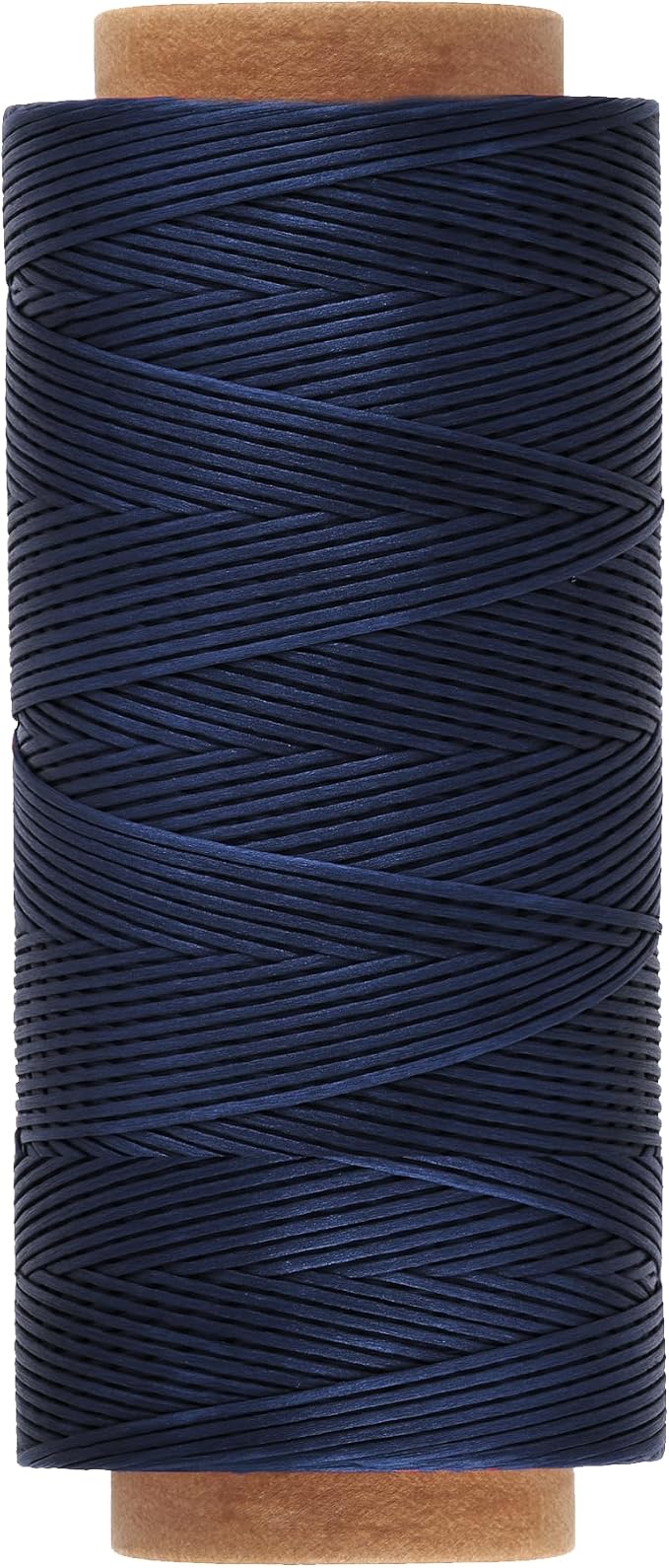Mandala Crafts 150D 0.8mm Navy Blue Flat Waxed Thread for Leather Sewing