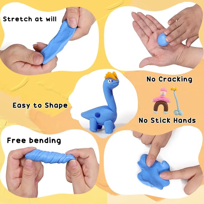Ixiaoyoo 51 Colors Polymer Clay, Oven Bake DIY Modeling Clay for Kids | Easy to Shape, Non-Sticky, Model Clay Toys with Sculpting Tools, Art Supply for School Project, Home Decor, Gift for Artists