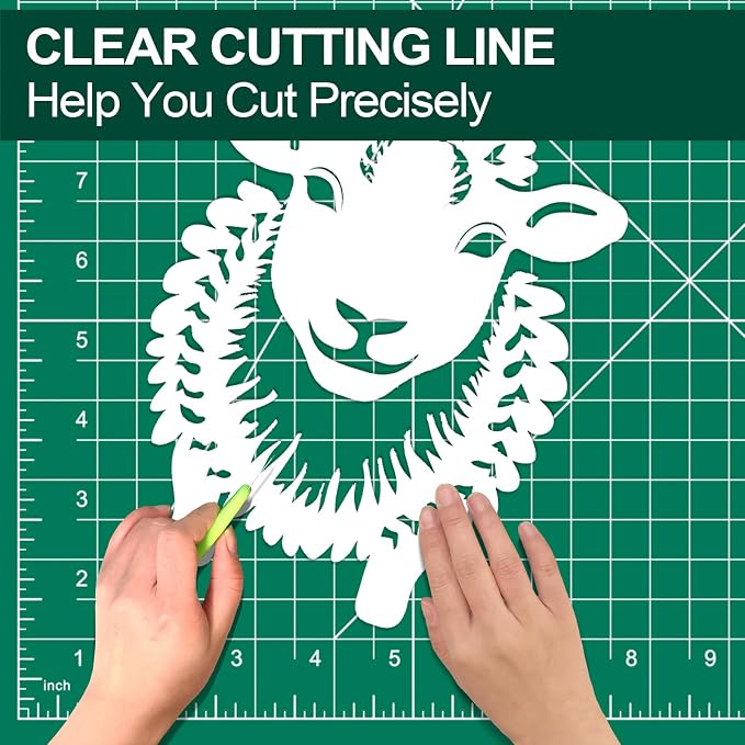 Self Healing Cutting Mat 12×18 Inch, Fabric Cutting Mats for Crafts, Double Sided Sewing Boards for Quilting Hobby Scrapbooking 5 Layers 1 Pack