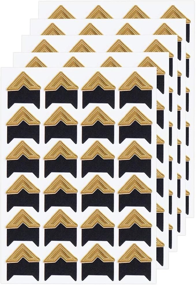 360 Count Self-Adhesive Acid Free Photo Corners for Scrapbooks Memory Books (Gold)