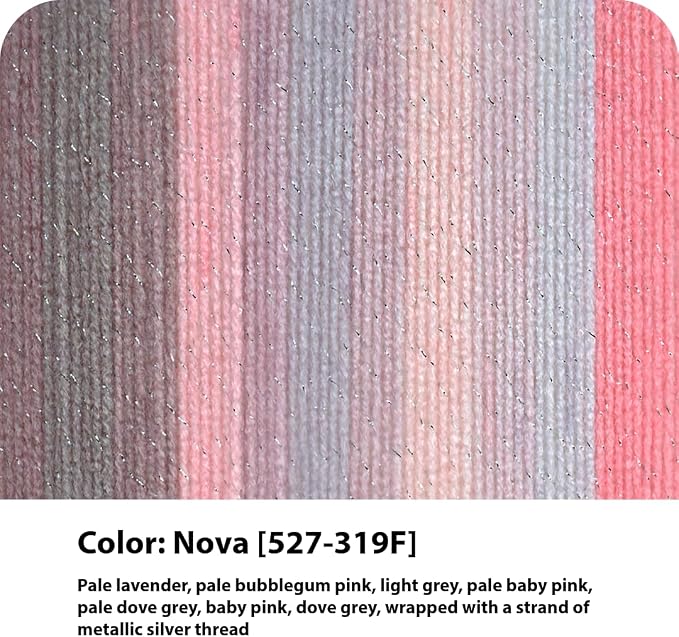 (3 Pack) Lion Brand Yarn Mandala Sparkle Yarn, Nova