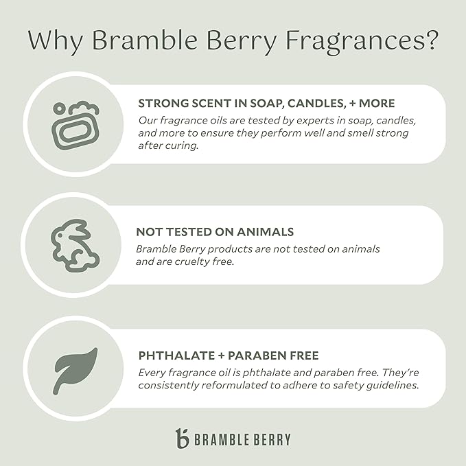 Bramble Berry Cashmere Fragrance Oil | Cashmere Scent for Soap Making, Candle Making, Lotion & Bath Bombs | Skin Safe, Vegan, Paraben & Phthalate Free, DIY Craft Essential