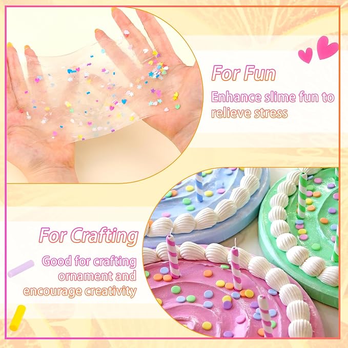 110g Non-edible Slime Mix Ins Slime Add Ins, Fake Sprinkles Slime Charms B