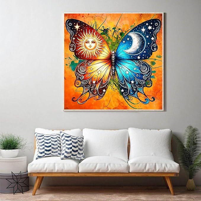 Meothan Diamond Art Kits for Adults Butterfly Diamond Painting Kit 12x12in