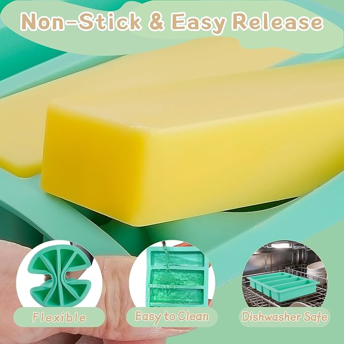 Zorazio Silicone Butter Mold Tray with Lid-Large Cavity,2Pack Non-Stick Silicone Butter Maker,Butter Mold for Homemade Butter,Ideal for Energy Bar, Ice Cube