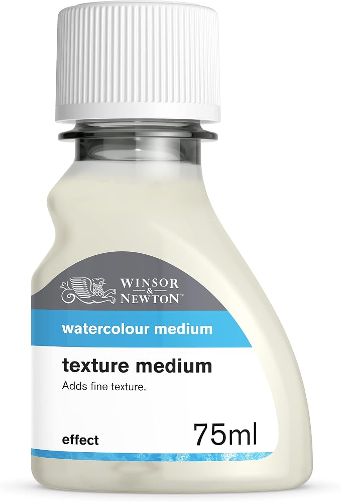 Winsor & Newton Watercolor Medium, Texture Medium, 75ml Bottle | Adds Fine Texture, Gives Impression of Depth & Structure, Creates Rough-Looking Surface