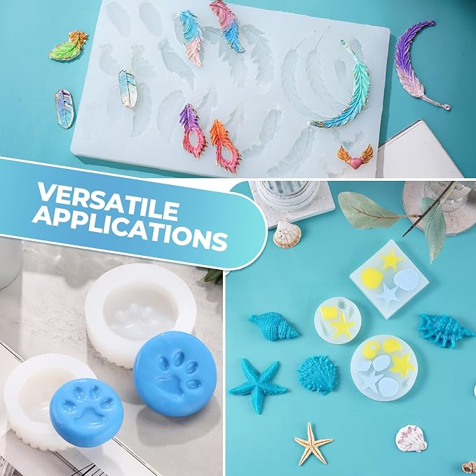 LET'S RESIN Silicone Mold Making Kit Liquid Silicone Rubber 140oz/1 Gallon | Translucent Clear Mold Making Silicone-Mixing Ratio 1:1-Molding Silicone for Resin Molds,Silicone Molds Maker DIY Making