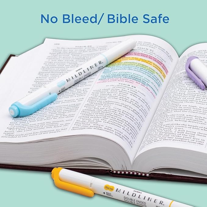 Zebra Pen MILDLINER Highlighter, Tropical Bisque Colors, Dual Tip, 10-Pack | No Bleed, Broad and Fine Point Tip, Ideal for Bible Highlighting, Journaling, School, Teacher and Office Supplies (78301)
