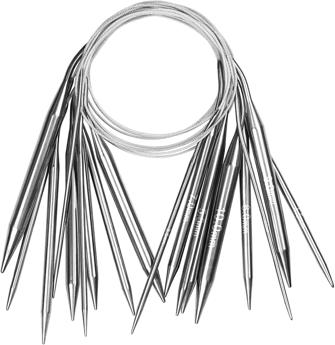 Aeelike Circular Knitting Needles Set, 2.5-10 mm Round Needle, 24 inches