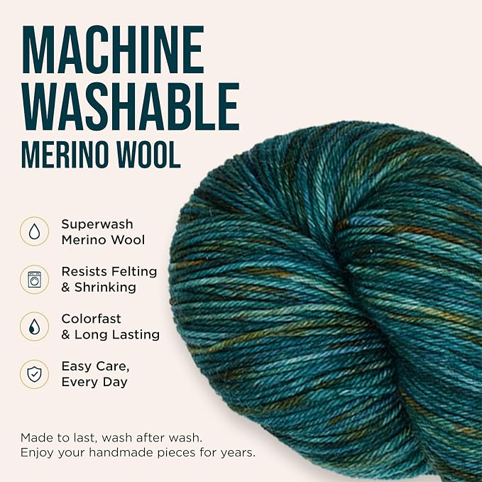 KnitPro Symfonie Fingering Weight Merino Wool Yarn 100g, Gulf Coast