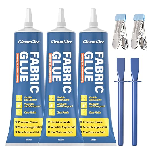 Fabric Glue Permanent, Extra Strong Clear Washable Fabric Adhesive