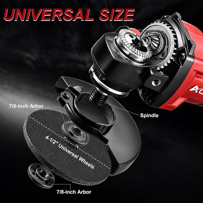 AOBEN Cordless Angle Grinder 4-1/2 inch, 21V Battery Grinder Kit, Power Electric Cut Off Tool, Brushless Motor, 2x4.0Ah Battery & Charger, for Metal Cutting, Grinding, Polishing