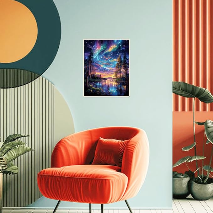 Starry Night Paint by Numbers Kit for Adults Beginner Tree Acrylic Painting Kit Adult Paint by Number Kits on Canvas DIY Painting for Beginners Art by Numbers for Gifts Home Wall Decor 16x20 Inch