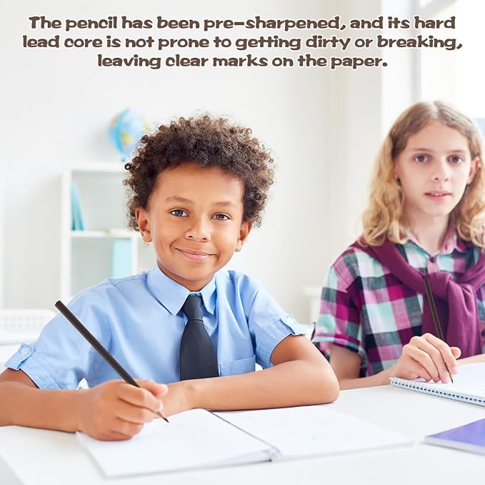 24 Pack Brown Colored Pencils for Kids, Pre-sharpened Art Pencils Back to School Supplies Set, Drawing Sketching Pencils for Students, Teachers, Classroom