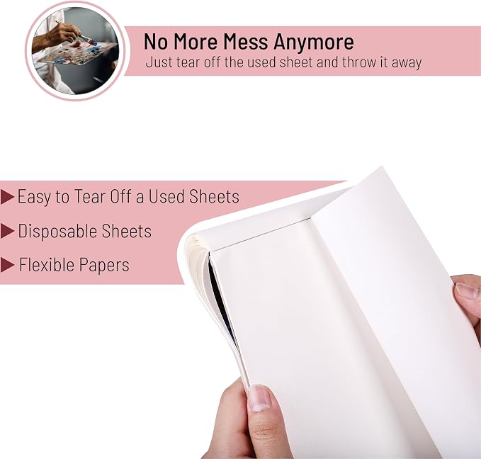 Mr. Pen- Disposable Paint Palette Paper Paint Pad, 6" x 9", 40 Sheets (Pack of 2)