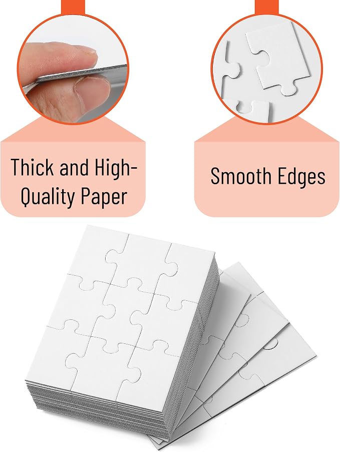 Mr. Pen- Blank Puzzle, 96 Pack, 9 Pieces/Pack, 5.5" x 4"