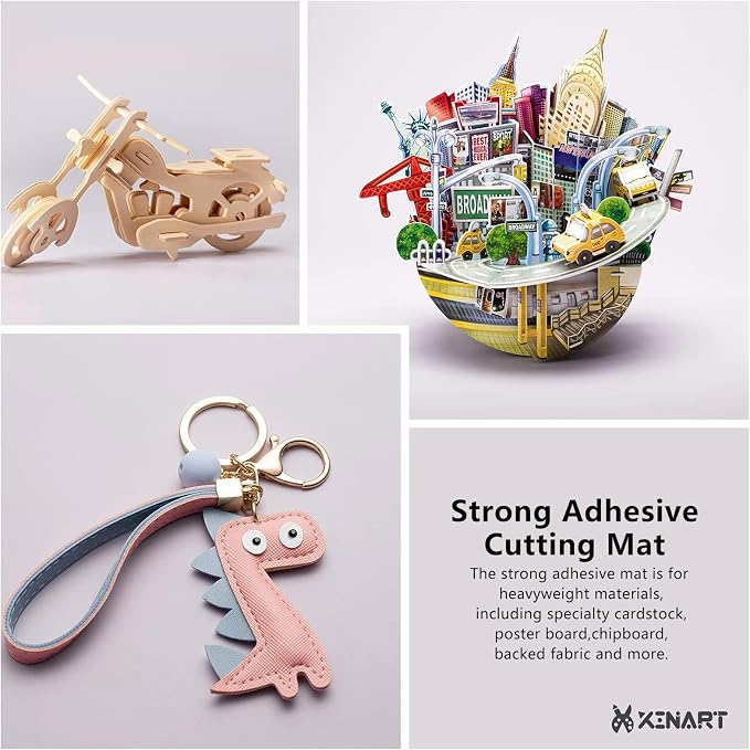 XINART Cutting Mat for Silhouette Cameo 4/3/2/1(3 Mats-Standard、Light、Strong，12X12 inch) Adhesive Sticky Accessories Craft Vinyl Replacement Cut Mats for Silhouette Cameo