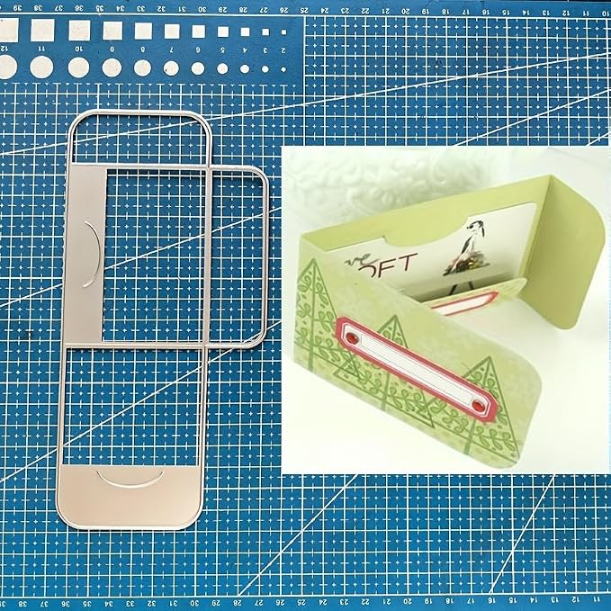 Lapoo Geometric Cutting Die for Scrapbooking - Durable, Metal Cutting Die for DIY Scrapbook Photo Album Decorative Paper Card, Card Making Supplies (Envelope Border 7.9 x 3.8 in)