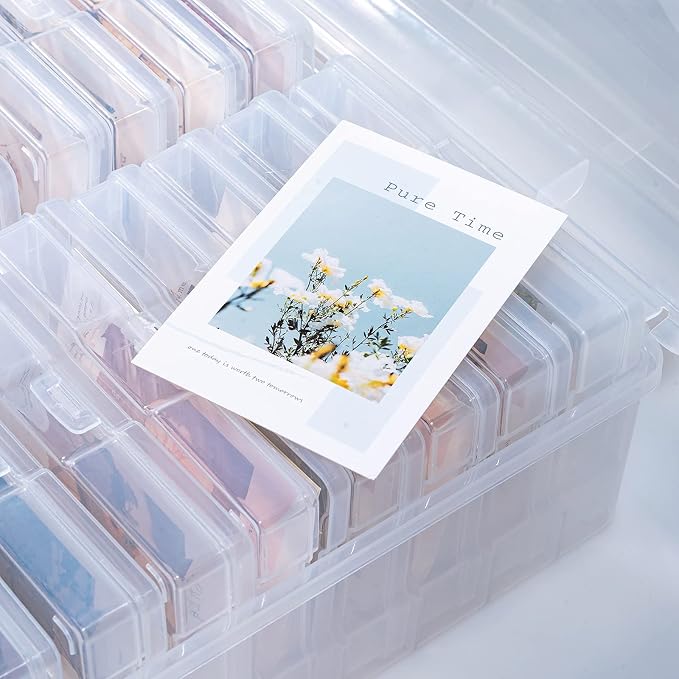 novelinks Photo Storage Box and 16 Inner 4" x 6" Photo Storage Containers