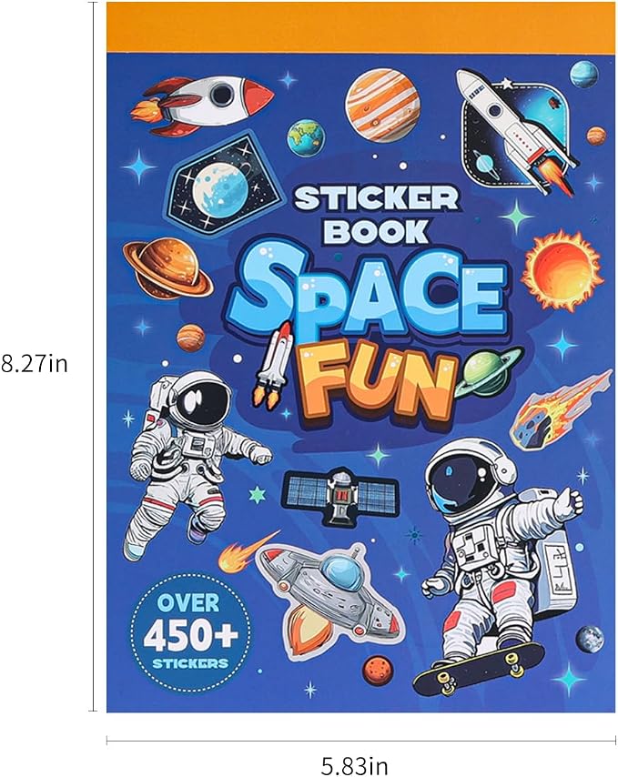 24 Sheets Space Stickers - 450+ Vibrant Planets, Astronauts and Rockets Decal Sticker Book for DIY Craft, Scrapbooking, Journaling and Laptop Decoration, Outer Space Stickers, Men, Women