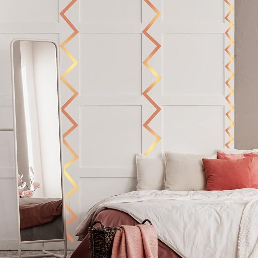 Zonon Rose Gold Washi Tape for Wall Decor Self Adhesive 5/10/15mm