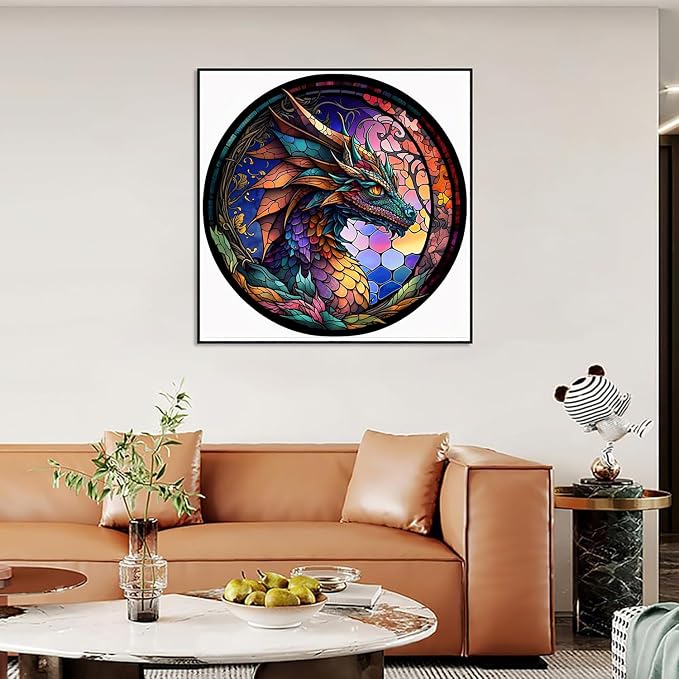 Meothan Dragon Paint by Numbers Kits for Adults 13.8”W x 13.8”L | Dragon Adult Paint by Number Kits on Canvas, DIY Acrylic Oil Easy Painting by Numbers for Home Wall Decor