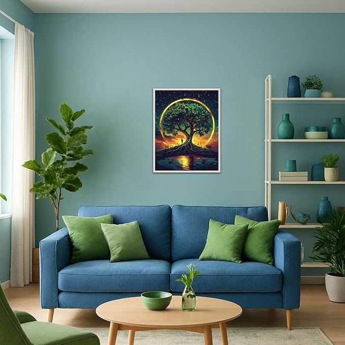 Banket Paint by Numbers Kit for Adults Beginner DIY Oil Painting Kits for Adults Tree of Life Easy Adult Paint by Number Kits on Canvas Color by Numbers for Gifts Home Wall Decor 16x20 Inch
