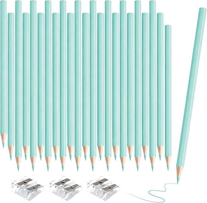 36 PCS Macaron Blue Colored Pencils Pre Sharpened Pencil 2 HB - Ideal for Checking, Grading, Tests & Office/School Supplies