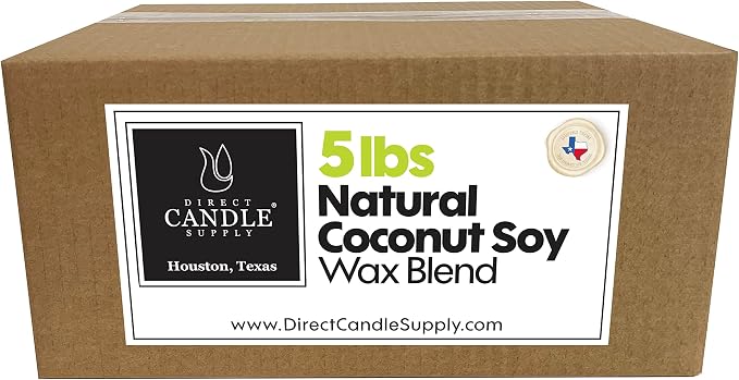 Direct Candle Supply 5lb Coconut Soy Wax Blend for Candle Making