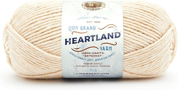 Lion Brand Yarn Heartland Yarn, Worsted-Weight Yarn for Knitting, Crocheting, and Crafting, 1 Pack, Acadia