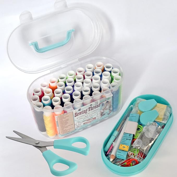 40 Spools of Sewing Thread,Gift Box Portable Basic Sewing Repair Kits for Beginners Traveler Emergency