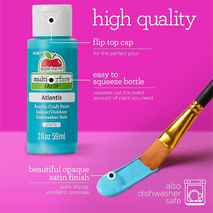Apple Barrel Essentials Acrylic Paint Set, 12, 24 Fl Oz (Pack of 3)