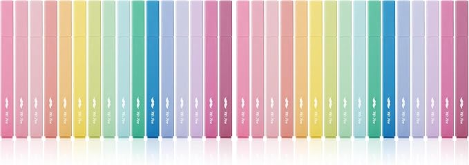 Mr. Pen- Aesthetic Highlighters, 16 pcs, Chisel Tip, Assorted Colors, No Bleed Bible Highlighter Pastel (Pack of 2)