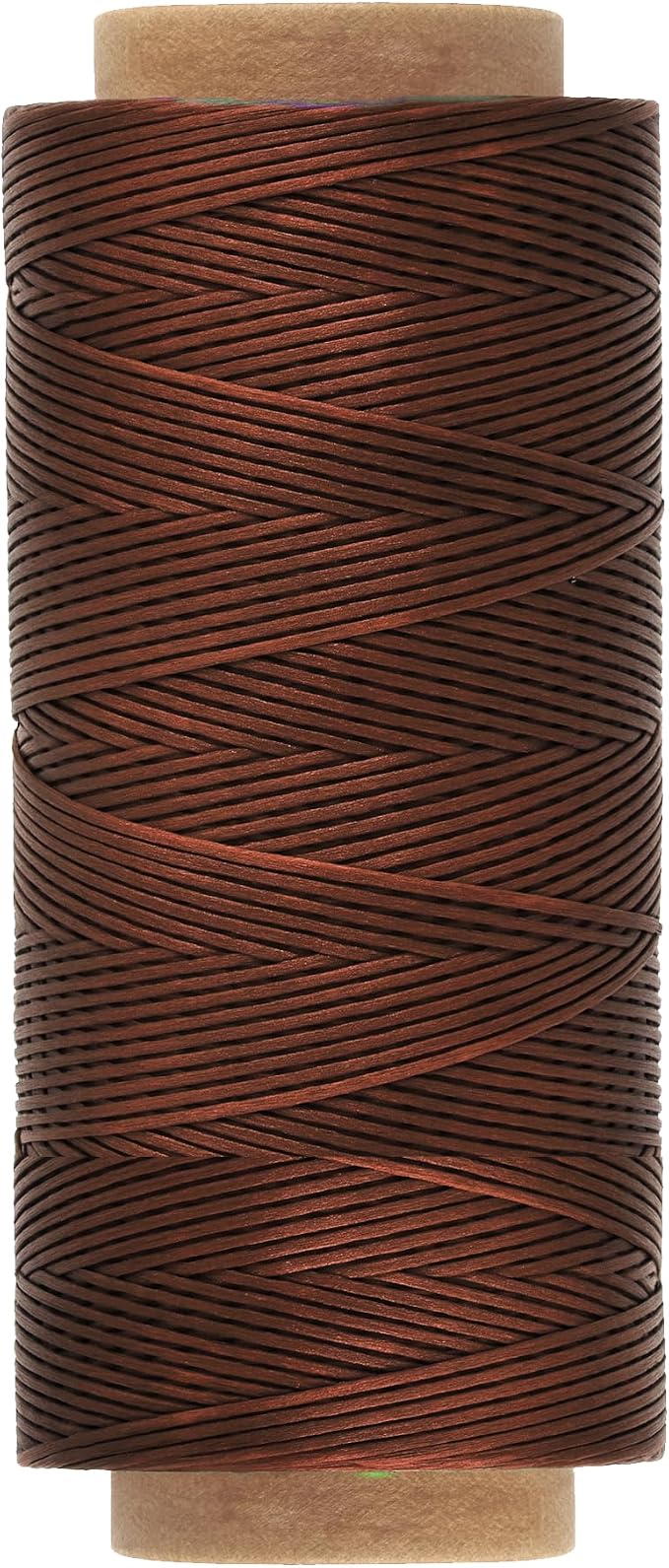Mandala Crafts 150D 0.8mm Brown Flat Waxed Thread for Leather Sewing