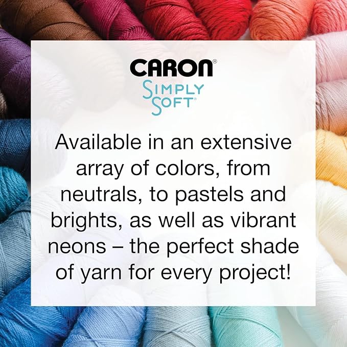Caron Simply Soft Speckle Acrylic Yarn for Crocheting, White Sage, 3-Pack