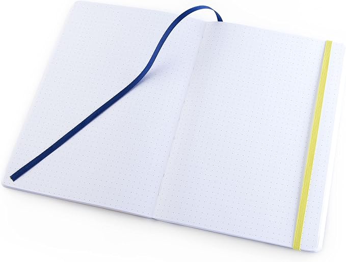 Pentalic 6 x 8" Pocket Dot Grid Traveler Journal, 160 Pages, Denim Blue