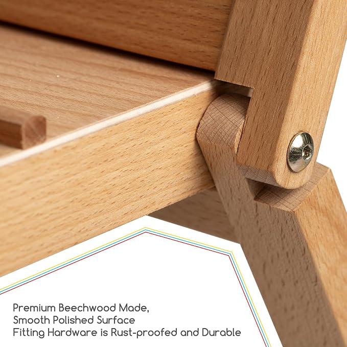 MEEDEN Folding Large Print Rack: Beech Wooden Art Storage Rack for Canvas