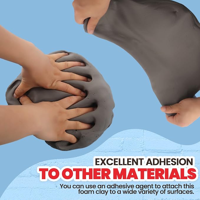 3.3 lbs Moldable Cosplay Foam Clay (Gray) - Air-Dry High Density for Intricate Designs Dries Evenly Within 24-48 Hours Sandable and Paintable