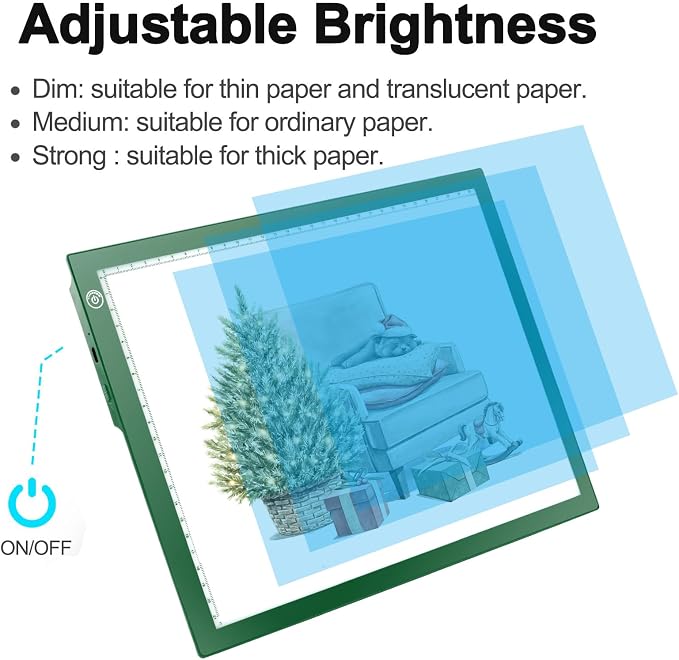 Rechargeable Tracing Light Box, LED Drawing Board for Kids Birthday Gift | Battery Powered Light Pad Copy Table for Stenciling, Sketching, Diamond Art Painting, Toys for Girls Boys Ages 3 4 5 6 7 8-12