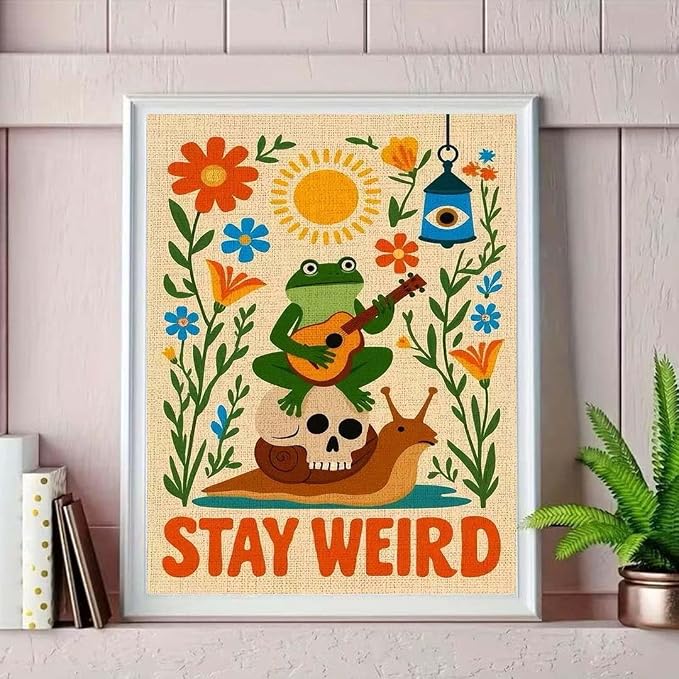 OJTOYART Animals Diamond Art Kits for Adults, 5D Frog Diamond Painting Kits for Beginners,DIY Round Full Drill Diamond Dots Craft Kits for Home Wall Decor 12 x 16 inch