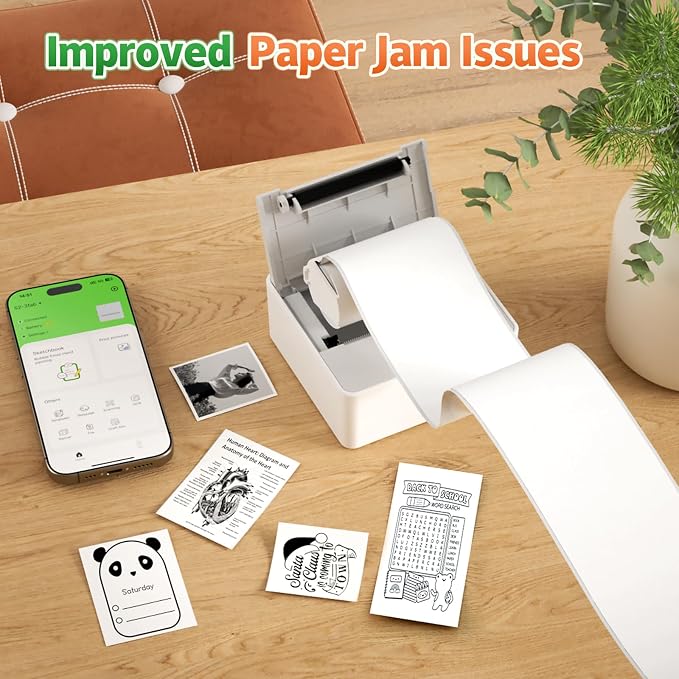 iDPRT Portable Sticker Maker Machine with 1 Roll Sticker Paper