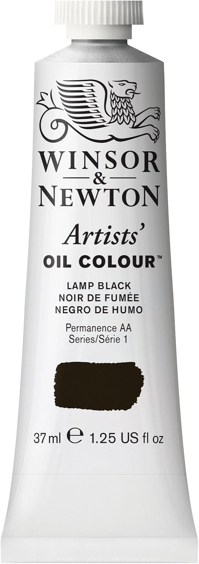 Winsor & Newton Artists' Oil Paint, 37ml Tube, Lamp Black