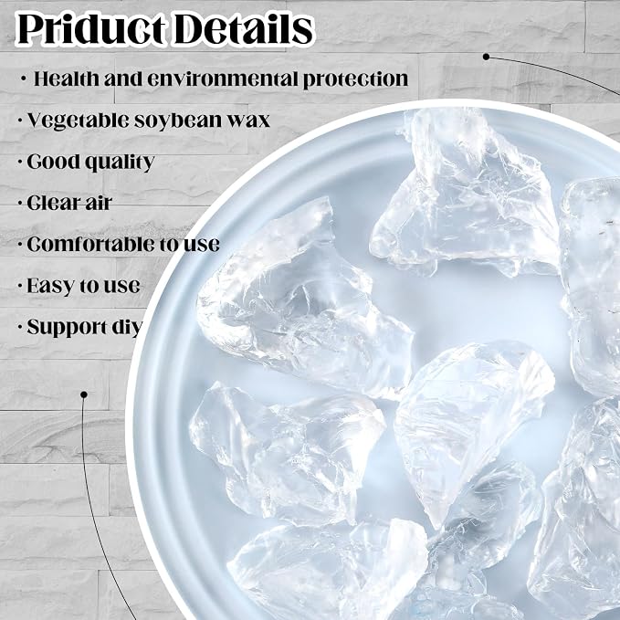 Heigble 9.9 lb High Density Transparent Gel Candle Wax Clear Gel Wax Jelly Candle 100 Pcs Wick and 100 Pcs Wick Stickers for DIY Making Handmade Projects Material Supplies