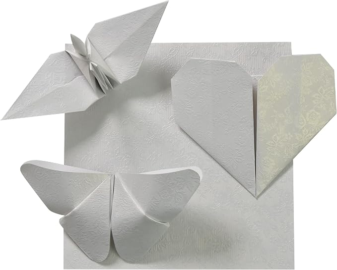 100 Origami White paper wedding flower origami paper pattern 3x3 inches 125 GSM for Folding paper, scrapbook, cardstock