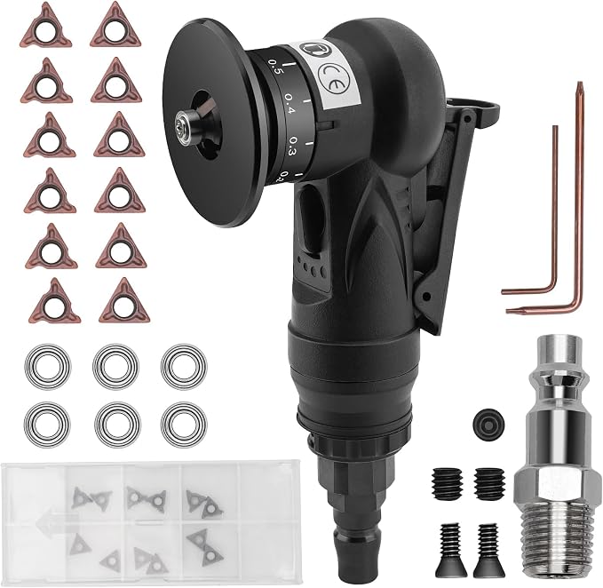 Mini Pneumatic Chamfering Tool Handheld,45°Arc Corner(C&R Angle Blades)